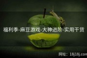 福利季-麻豆游戏-大神进阶-实用干货