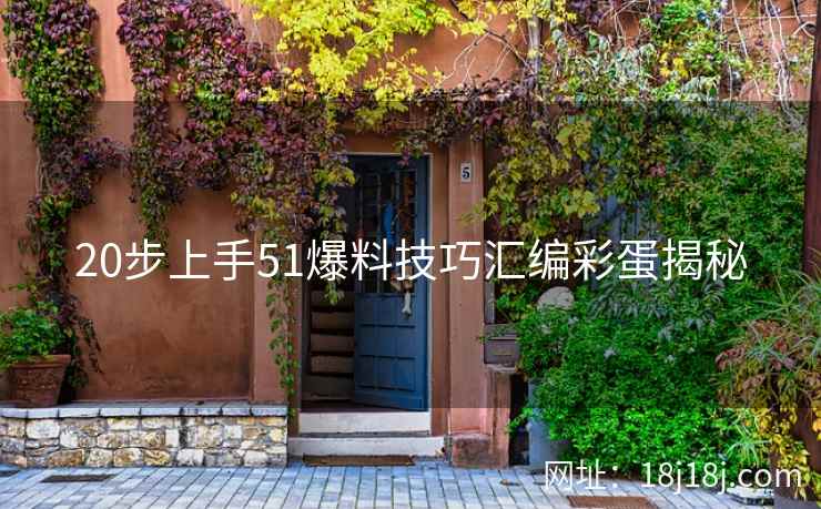 20步上手51爆料技巧汇编彩蛋揭秘