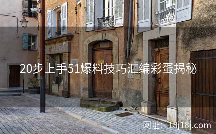 20步上手51爆料技巧汇编彩蛋揭秘